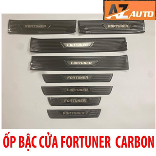 Ốp bậc cửa Toyota Fortuner , Ốp Cốp Fortuner 2017-2024 Mẫu Carbon Cao Cấp
