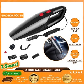 Máy Hút Bụi Ô Tô Có Dây, Cầm Tay Mini Đa Năng Tiện Lợi, Lực Hút Mạnh 4500PA - 120W