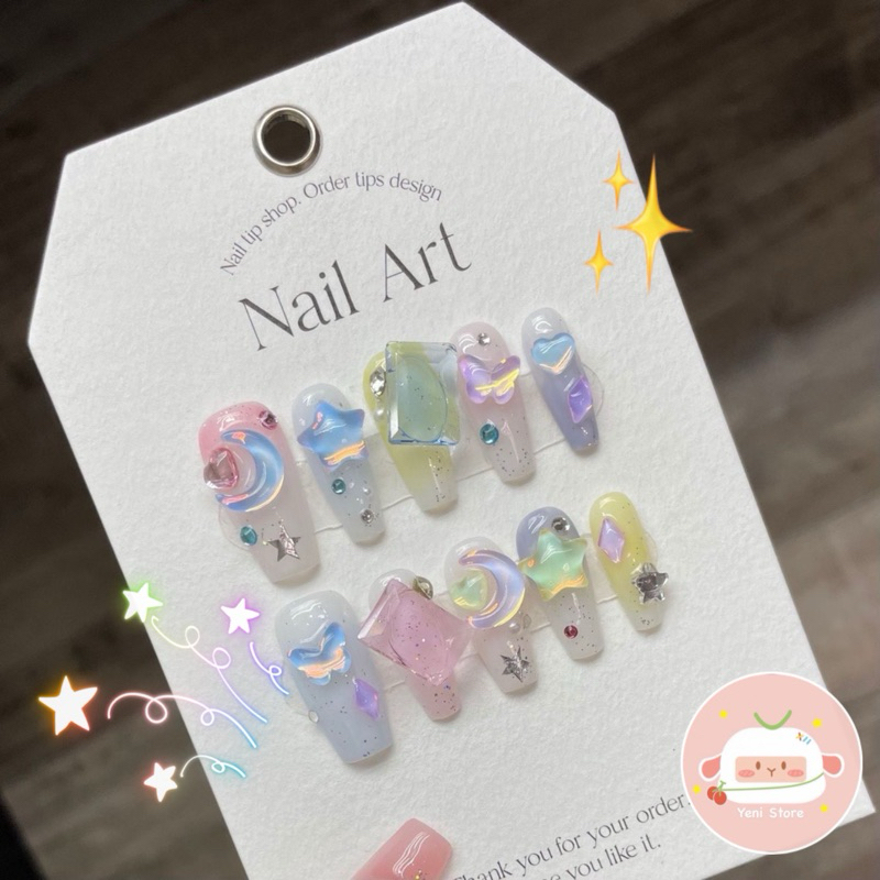 🌟 Nailsbox thiết kế Galaxy kẹo Macaron 🌟