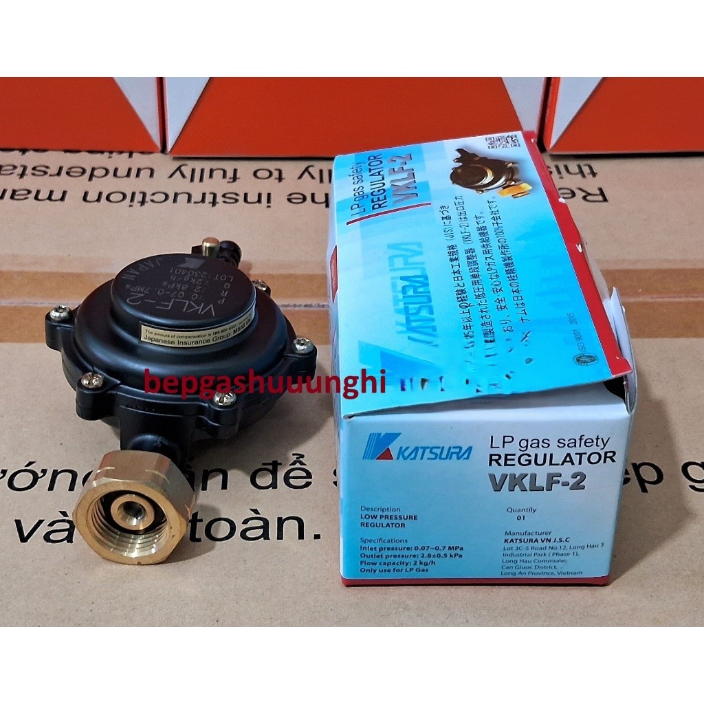 Van gas tự động Nhật Bản Katsura VKLF-2, sử dụng cho bình gas màu đỏ