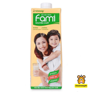 [ Mua Giá Thùng ] Sữa Đậu Nành Fami Nguyên Chất / Canxi Hộp 1 Lít