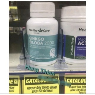 (Đủ bill) Hoạt Huyết Dưỡng Não Healthy Care Ginkgo Biloba 2000 lọ 100 viên