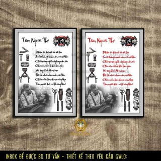 Tranh Thư Pháp "Tâm Người Thợ" Dành Cho Quán BarBer Shop