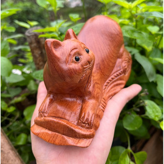 [GIA RE] Tượng con mèo gỗ hương
