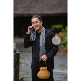 Bộ áo bà ba nam màu đen - Có bộ bà ba Bigsize- may sỉ bà ba toàn quốc - May bộ bà ba theo yêu cầu