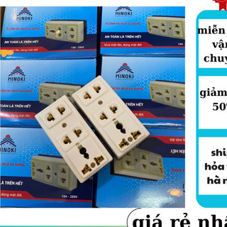 Ổ cắm 3 ngả đa năng hinoki có đèn báo 2200w