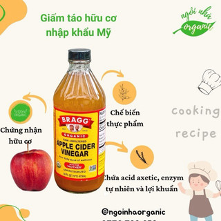 Giấm táo hữu cơ Bragg nhập khẩu Mỹ 473ml