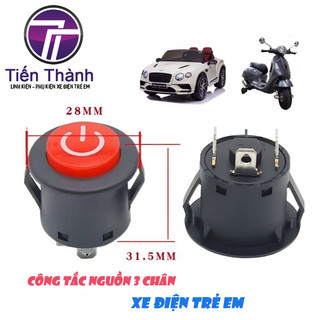 Công Tắc Mở Nguồn 3 Chấu Loại To 2,8cm Led