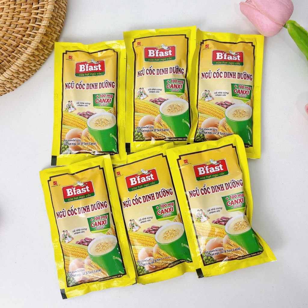Ngũ cốc dinh dưỡng CANXI Bfast Vinacafe 10gói 25gam
