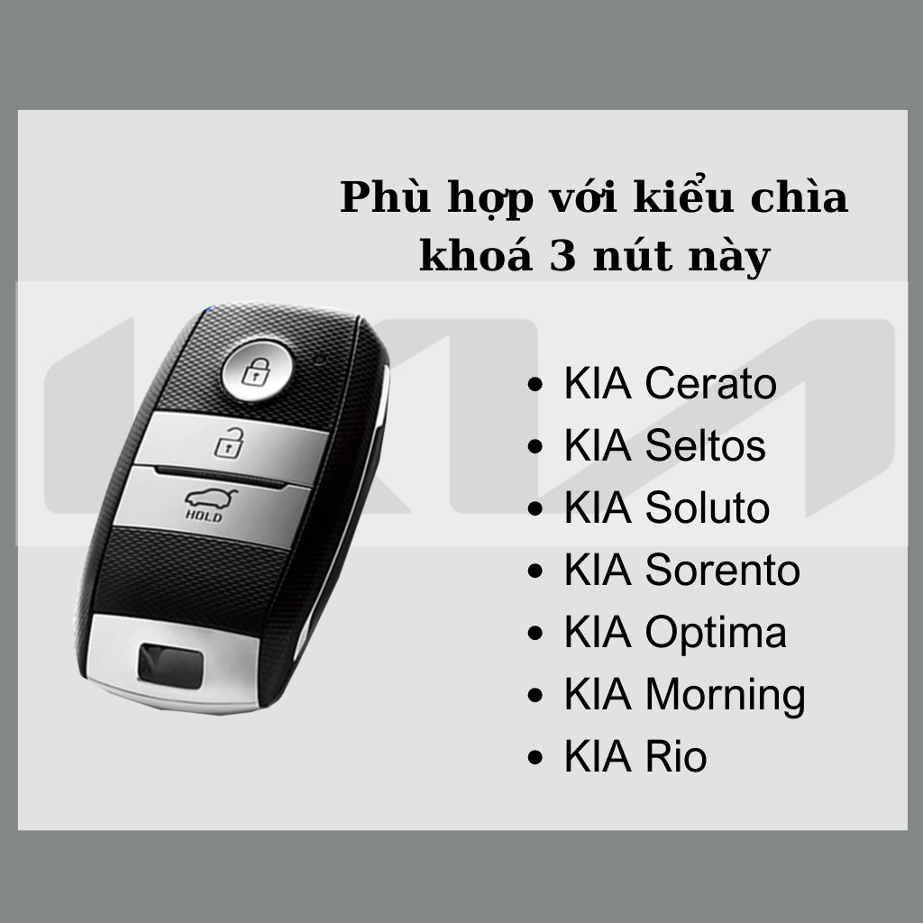 Bọc chìa khoá Kia Cerato Seltos K3 Soluto Sorento Rio Optima Morning,ốp chìa khoá ô tô kia sang trọn