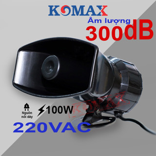  Còi Hú Báo Động KOMAX 220V Công Suất Lớn KM-AC100W Còi báo động ÂM LƯỢNG 300 dB cho nhà xưởng 
