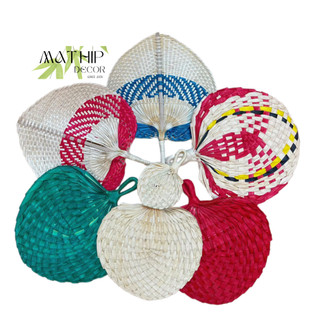 Quạt cọ, quạt cói, quạt nan MATHIPDECOR trang trí tường hoặc quạt mát và chụp ảnh