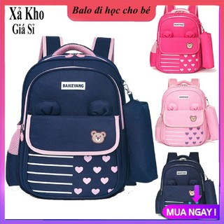 [LOẠI XỊN - CAM KẾT CHẤT LƯỢNG] Balo Chống Gù Hình Gấu, Cặp đi học cho bé Trai bé Gái dễ thương chất liệu chống thấm nướ