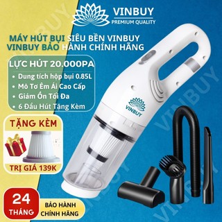 Máy hút bụi cầm tay không dây Vinbuy lực hút mạnh mẽ 20000PA, pin sạc chức năng hút bụi khô và ướt
