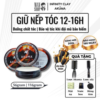 Sáp vuốt tóc nam Akuma Infinity Clay chính hãng gel, wax giữ nếp tóc 10h - Waxshop