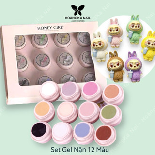 Set gel nặn hoạt hình 12 màu Honey Girl chính hãng - Phụ kiện nail Hoàng Ka