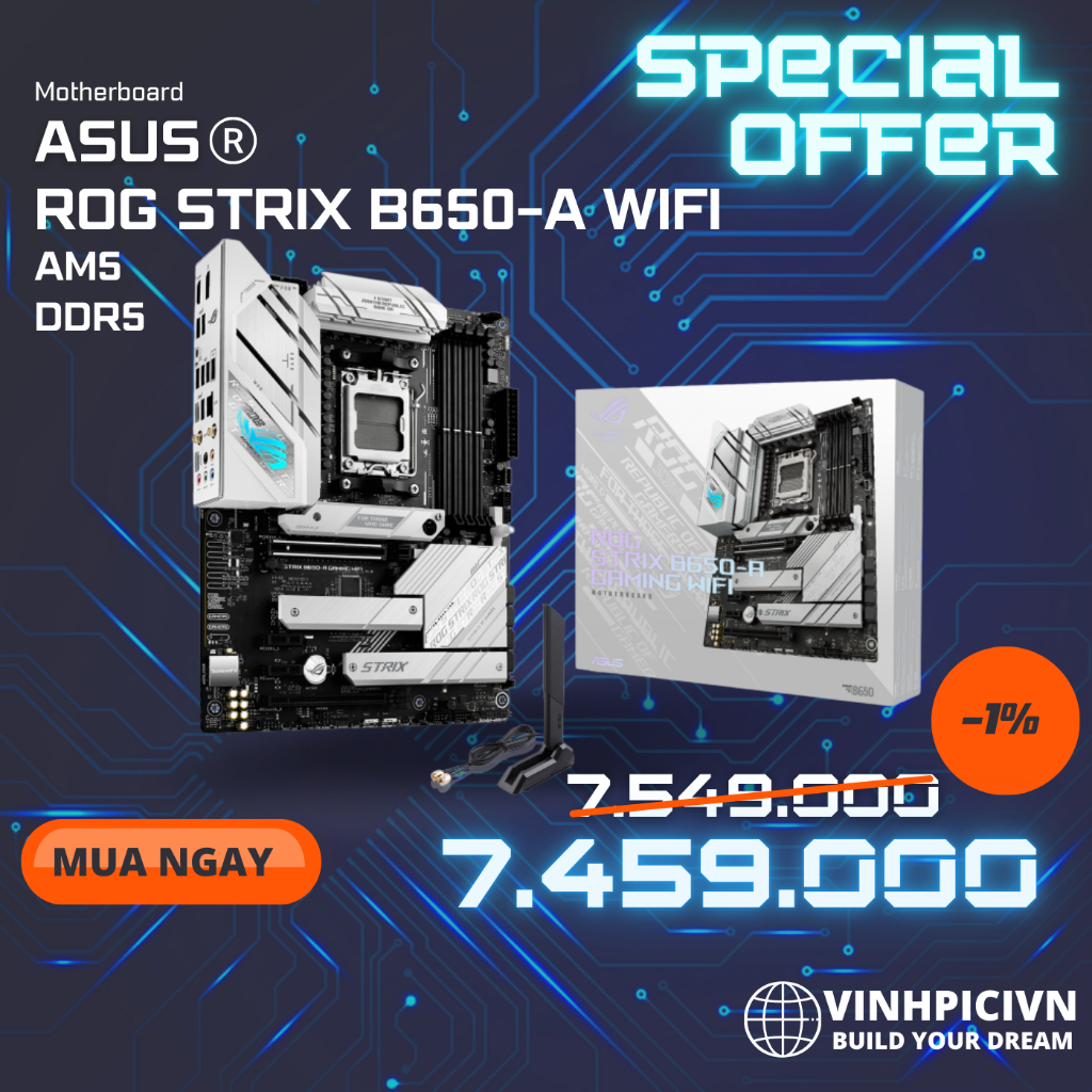 Mainboard ASUS ROG STRIX B650-A GAMING WIFI [NEW]