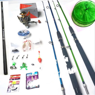 bộ cần câu cá tải cá 15kg tặng cần tay phụ kiện