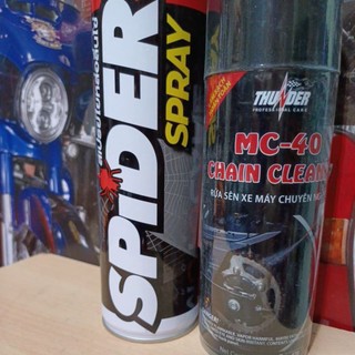 [MUA 1 ĐƯỢC 2] Chai dưỡng sên SPIDER, bôi trơn sên spider tặng rửa sên Thunder