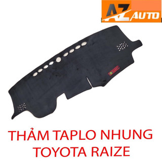 Thảm Taplo Nhung Lông Cừu Xe Toyota Raize 2021 2024 - có lớp chống trượt