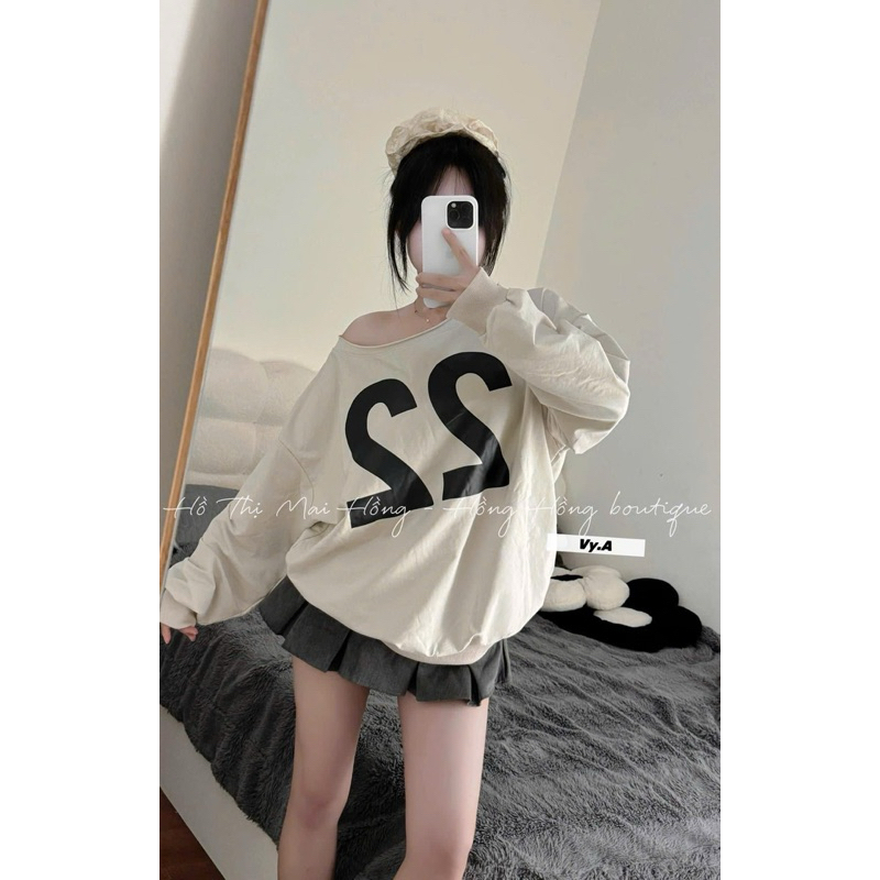 Áo nỉ số 22 full màu siu xinh