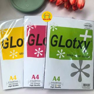 Bìa Bóng Kính A4/ A3 Glotxy, Bìa Mika A4 Cỡ Dày- Trung- Mỏng Glotxy, Bìa Bóng Kính Mạnh Hưng
