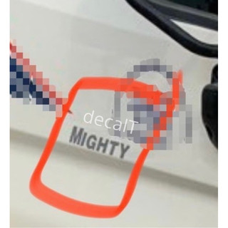 Tem Chữ Mighty Dán Xe Tải Hyundai