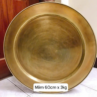 mâm Đồng , mâm ăn cơm bằng đồng hun giả cổ.