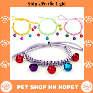 Vòng cổ Tết 6 chuông cho chó mèo Vòng cổ Tết nhiều chuông lục lạc dễ thương