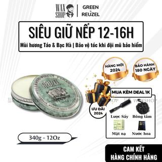 Sáp vuốt tóc nam cao cấp Reuzel Green Strong Hold Water Soluble High Sheen chính hãng - Waxshop