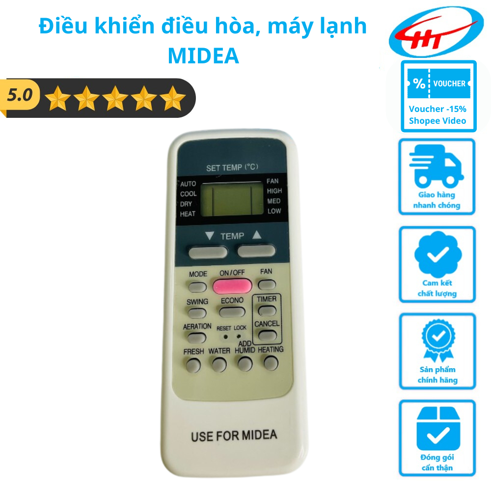 [Tặng kèm Pin] Điều khiển điều hòa, máy lạnh MIDEA - Hàng OEM cao cấp