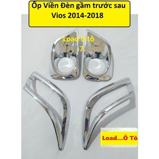 Bộ ốp viền đèn gầm Toyota Vios 2014-2018 Mạ crom