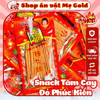 Tăm cay đỏ Phúc Kiến, que cay đỏ tẩm vị, đồ ăn vặt nội địa TQ (gói 25g)