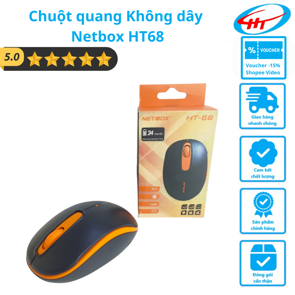 Chuột quang Không dây Netbox HT68