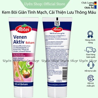 Kem Bôi Giãn Tĩnh Mạch [HÀNG ĐỨC] Abtei Venen Aktiv Cải Thiện Lưu Thông Máu, Thư Giãn Chân 125 ml