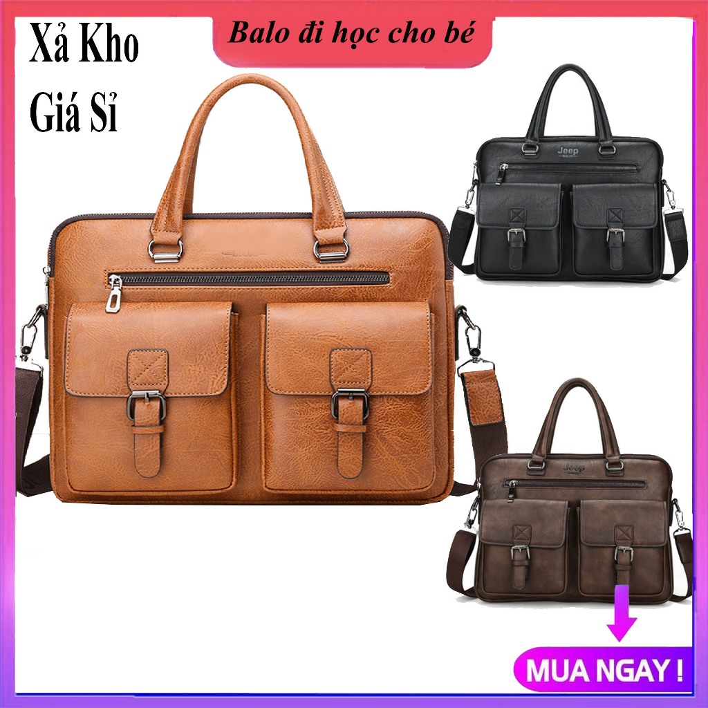 Cặp Văn Phòng - Cặp Công Sở Cao Cấp vừa laptop 14 inch. Cặp Da Nam Công Sở