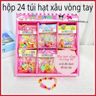  Hộp 24 túi hạt xâu vòng tay cho bé xiêu xinh 