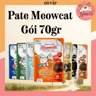 Pate meowcat gói 70g, thức ăn ướt, pate dinh dưỡng cho mèo
