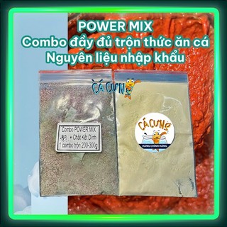 Combo Power Mix Trộn Tôm, Tim Bò, Thức ăn cho cá cảnh (Nguyên liệu cao cấp nhập khẩu)