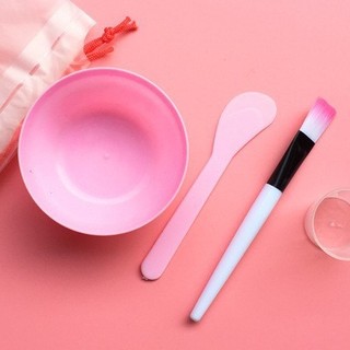 Combo bát thìa chổi dẻo đắp mặt nạ
