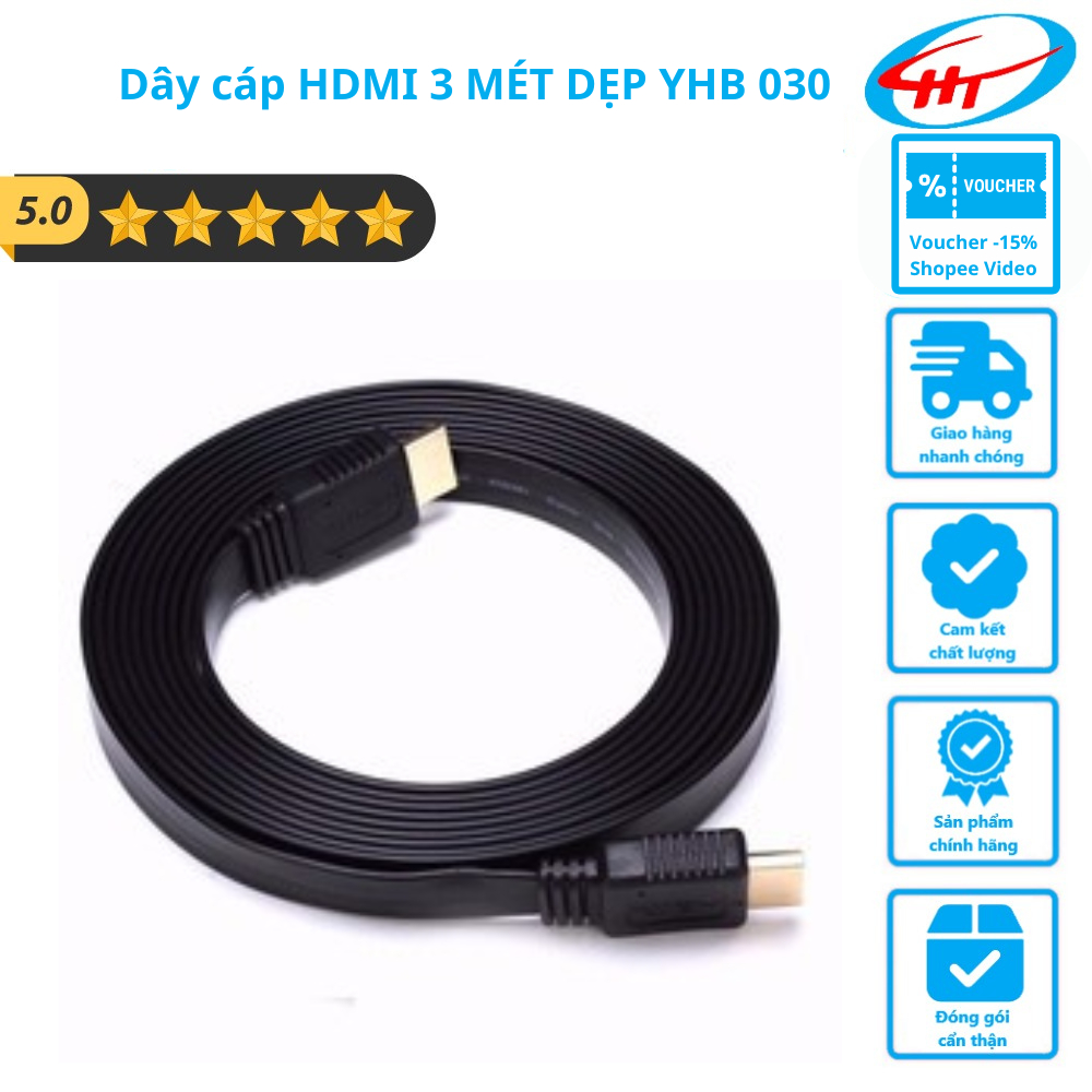 Dây cáp HDMI 3 MÉT DẸP YHB 030