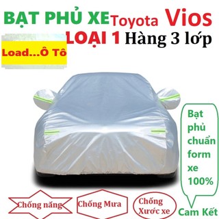 Bạt Che Phủ Xe Toyota Vios Cao Cấp (bạt 3 lớp Tráng Nhôm, chống xước)