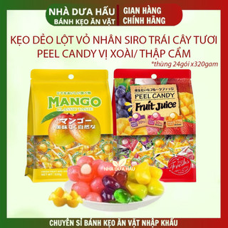[Gói 320g] Kẹo dẻo lột vỏ siro trái cây tươi PEEL CANDY vị xoài/ thập cẩm