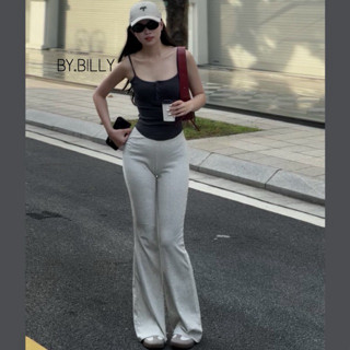 Quần Ống Loe Legging Cạp Cao Chất Cotton Mỏng Dáng Dài Form Ôm Tôn Dáng, BILLY Pants Leggings Nữ Cotton