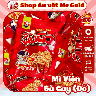 Mì viên đỏ, snack mì viên ăn liền vị gà cay thổi lửa Thái Lan (gói nhỏ 28g)
