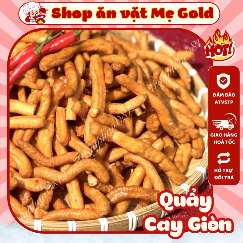 Quẩy cay tẩm gia vị, snack quẩy cay mặn ngọt (500g)