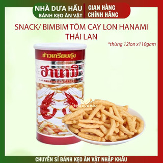 Snack/ bim bim tôm lon hanami thái lan 110gam