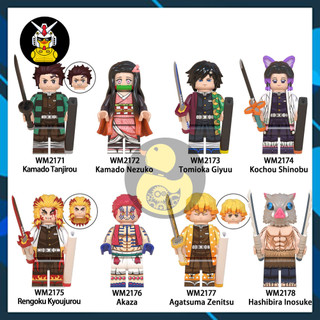 WM6116  Mô Hình Kimetsu No Yaiba Demon Slayer Thanh Gươm Diệt Quỷ Tanjiro Nezuko Zenitsu Shinobu Akaza