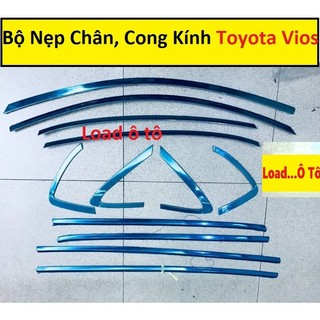 Nẹp Chân Kính, Nẹp Cong Kính Xe Toyota Vios 2024-2014 Hàng Inox Cao Cấp