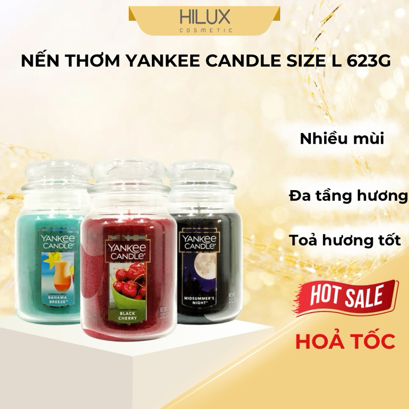 [Nhiều mùi hot] Nến thơm BBW 3 bấc / Yankee candle 623g